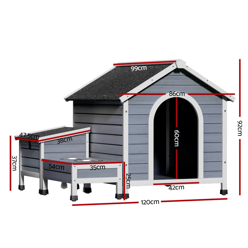 i.Pet Dog Kennel House Large Wooden Outdoor Pet Kennels Indoor Puppy Cabin - Pet Care > Dog Supplies > Dog Kennels