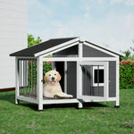 i.Pet Dog Kennel House Large Wooden Outdoor Pet Kennels Indoor Puppy Cabin Home - Pet Care > Dog Supplies > Dog Kennels