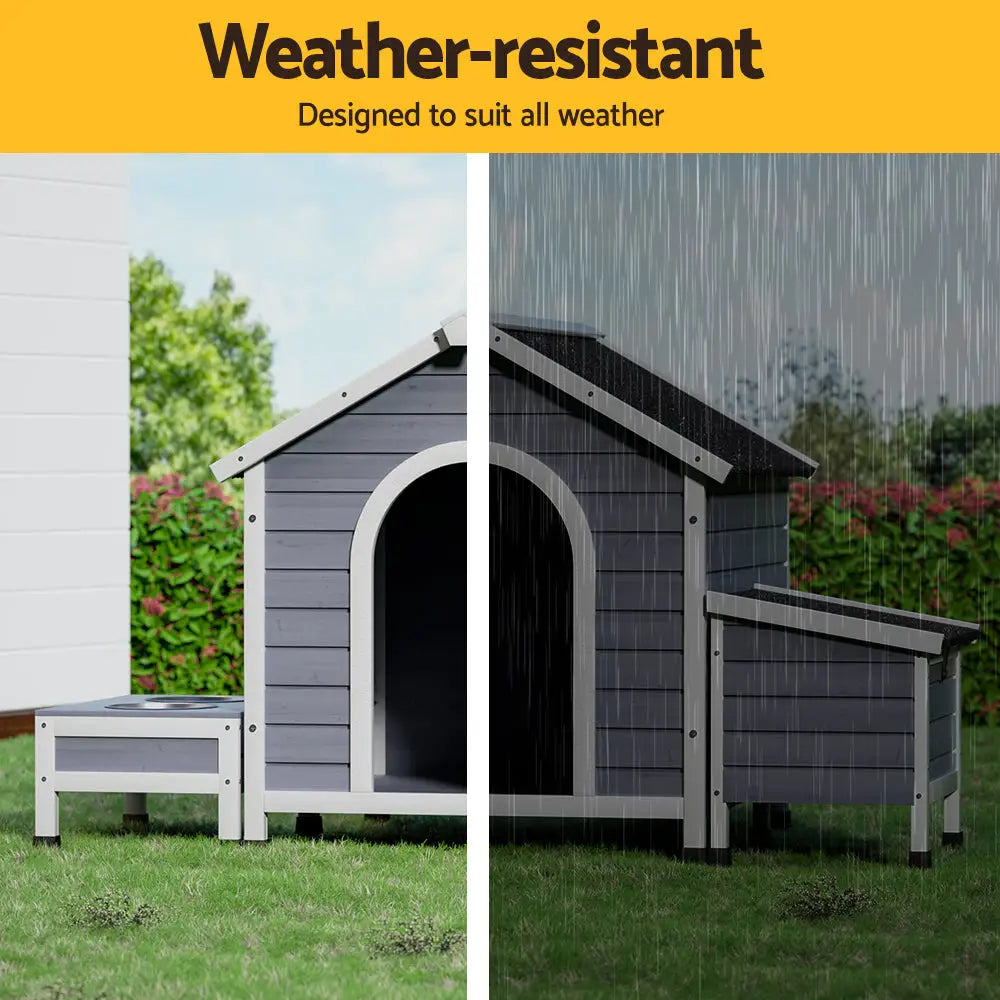 i.Pet Dog Kennel House Large Wooden Outdoor Pet Kennels Indoor Puppy Cabin - Pet Care > Dog Supplies > Dog Kennels