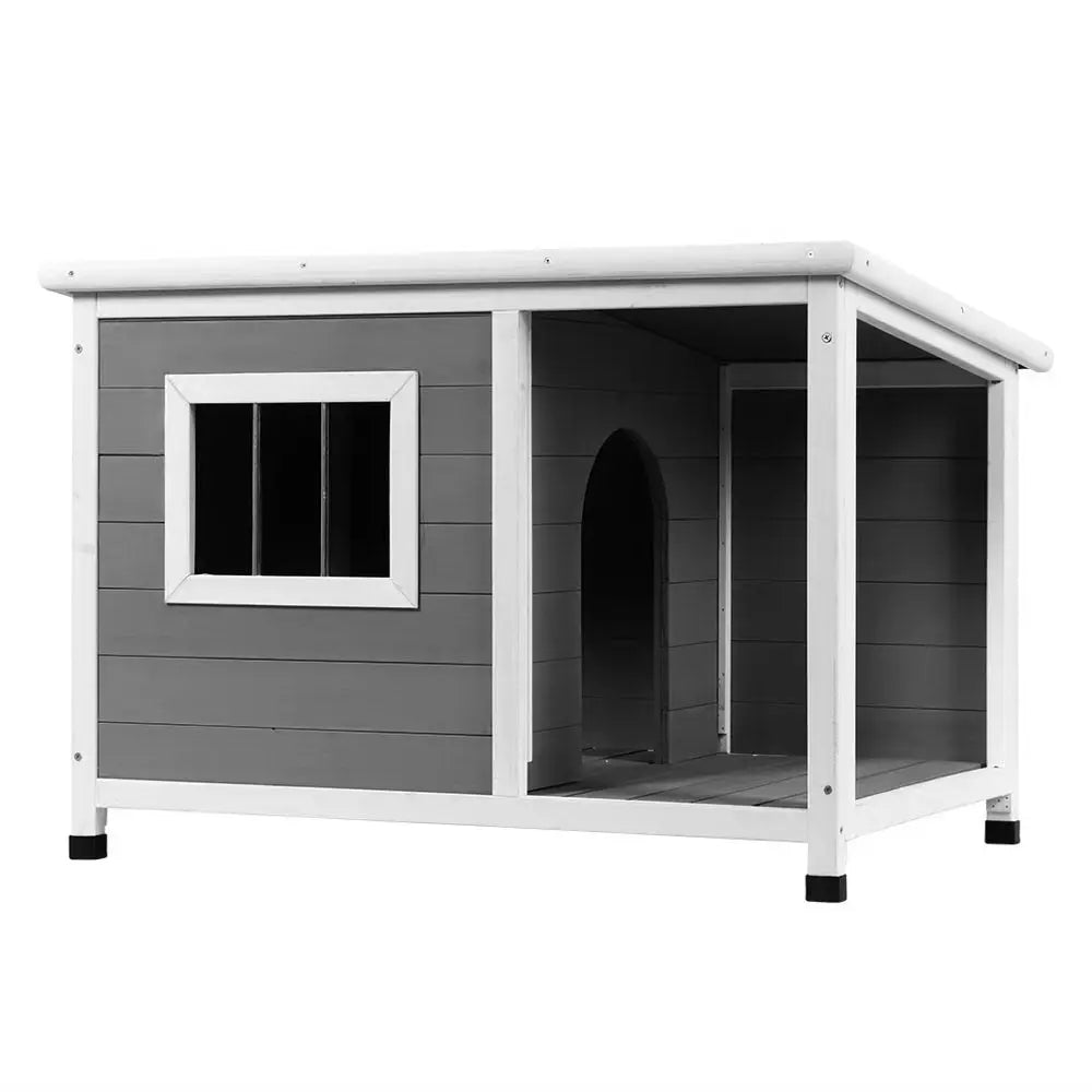 i.Pet Dog Kennel House Large Wooden Outdoor Pet Kennels Indoor Puppy Cabin Log - Pet Care > Dog Supplies > Dog Kennels