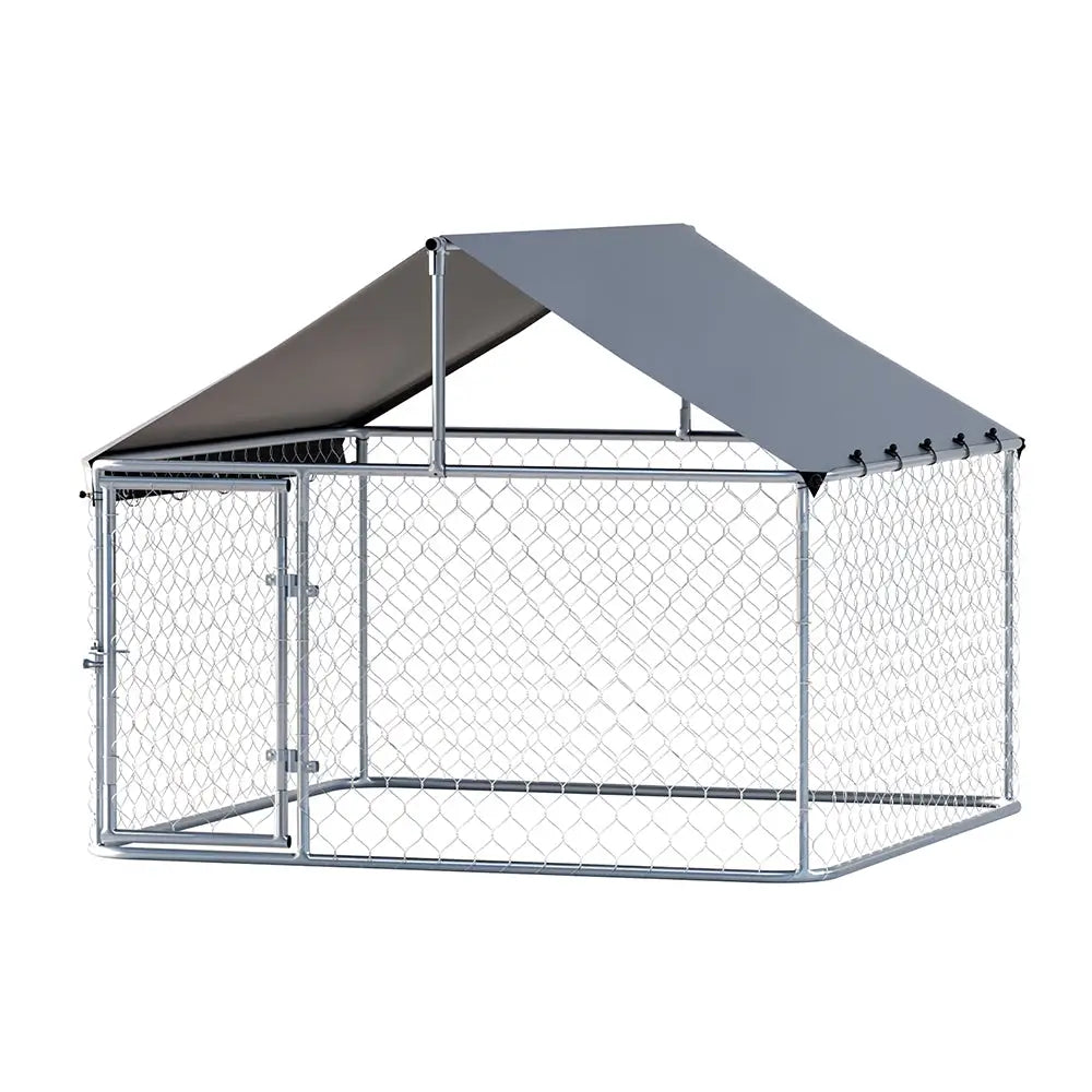i.Pet Dog Kennel Large House XL Pet Run Cage Puppy Outdoor Enclosure With Roof - Pet Care > Dog Supplies > Dog Kennels