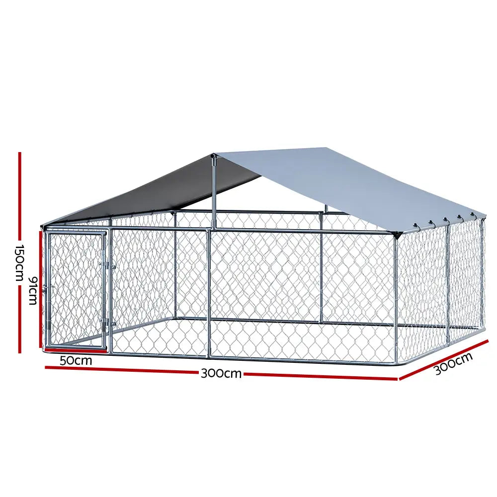 i.Pet Dog Kennel Large House XXL Pet Run Cage Puppy Outdoor Enclosure With Roof - Pet Care > Dog Supplies > Dog Kennels