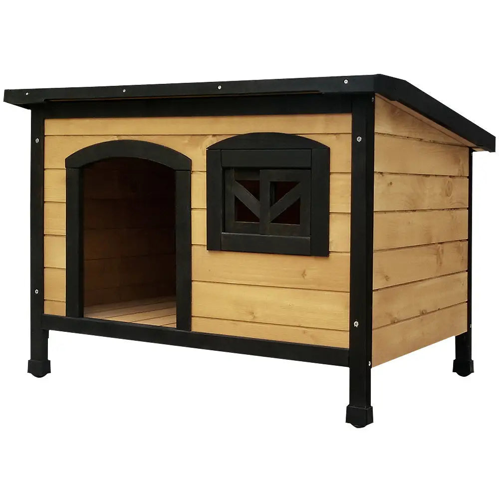 i.Pet Dog Kennel Large Wooden Outdoor Indoor House Pet Puppy Crate Cabin Waterproof - Pet Care > Dog Supplies > Dog