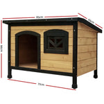 i.Pet Dog Kennel Large Wooden Outdoor Indoor House Pet Puppy Crate Cabin Waterproof - Pet Care > Dog Supplies > Dog
