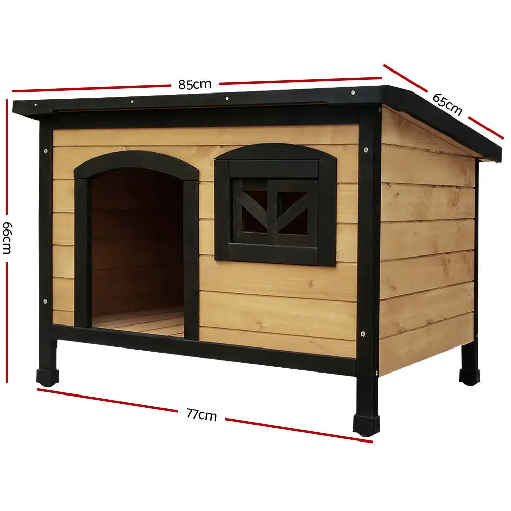 i.Pet Dog Kennel Large Wooden Outdoor Indoor House Pet Puppy Crate Cabin Waterproof - Pet Care > Dog Supplies > Dog