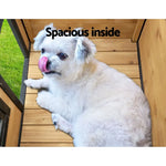 i.Pet Dog Kennel Large Wooden Outdoor Indoor House Pet Puppy Crate Cabin Waterproof - Pet Care > Dog Supplies > Dog