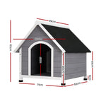 i.Pet Dog Kennel Wooden Large House Outdoor Indoor Puppy Pet Cabin Weatherproof XL - Pet Care > Dog Supplies > Dog
