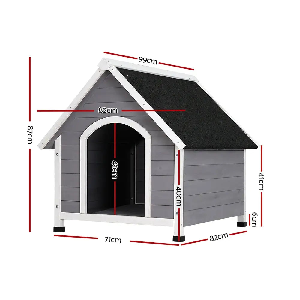 i.Pet Dog Kennel Wooden Large House Outdoor Indoor Puppy Pet Cabin Weatherproof XL - Pet Care > Dog Supplies > Dog