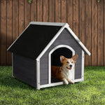 i.Pet Dog Kennel Wooden Large Outdoor House Indoor Puppy Pet Cabin Weatherproof - Pet Care > Dog Supplies > Dog Kennels