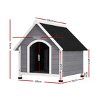 i.Pet Dog Kennel Wooden Large Outdoor House Indoor Puppy Pet Cabin Weatherproof - Pet Care > Dog Supplies > Dog Kennels