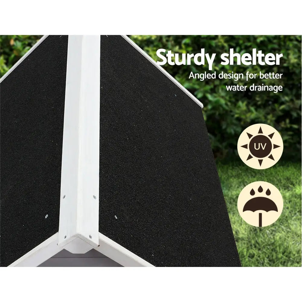 i.Pet Dog Kennel Wooden Large Outdoor House Indoor Puppy Pet Cabin Weatherproof - Pet Care > Dog Supplies > Dog Kennels