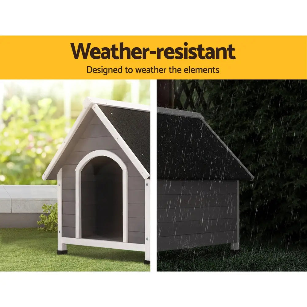 i.Pet Dog Kennel Wooden Large Outdoor House Indoor Puppy Pet Cabin Weatherproof - Pet Care > Dog Supplies > Dog Kennels