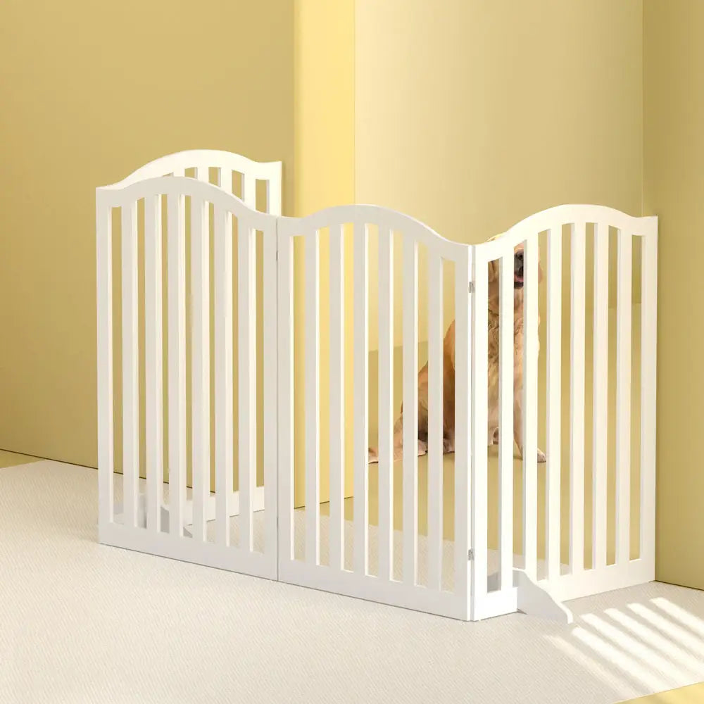 i.Pet Dog Playpen Enclosure 4 Panel Pet Fence Wooden Play Pen - Pet Care > Dog Supplies > Dog Playpens & Gates