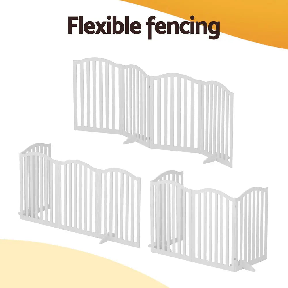 i.Pet Dog Playpen Enclosure 4 Panel Pet Fence Wooden Play Pen - Pet Care > Dog Supplies > Dog Playpens & Gates