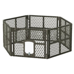 i.Pet Dog Playpen Enclosure 6 Panel Pet Fence Plastic Play Pen - Pet Care > Dog Supplies > Dog Playpens & Gates
