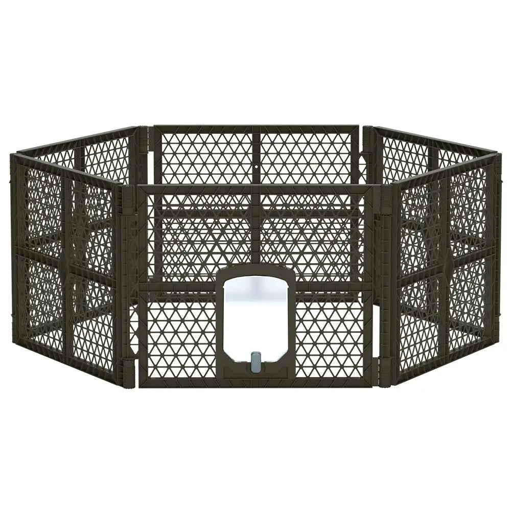 i.Pet Dog Playpen Enclosure 6 Panel Pet Fence Plastic Play Pen - Pet Care > Dog Supplies > Dog Playpens & Gates