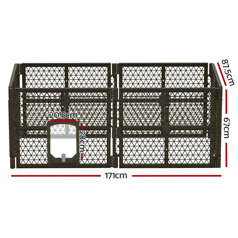 i.Pet Dog Playpen Enclosure 6 Panel Pet Fence Plastic Play Pen - Pet Care > Dog Supplies > Dog Playpens & Gates