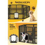 i.Pet Dog Playpen Enclosure 6 Panel Pet Fence Plastic Play Pen - Pet Care > Dog Supplies > Dog Playpens & Gates