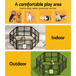 i.Pet Dog Playpen Enclosure 6 Panel Pet Fence Plastic Play Pen - Pet Care > Dog Supplies > Dog Playpens & Gates