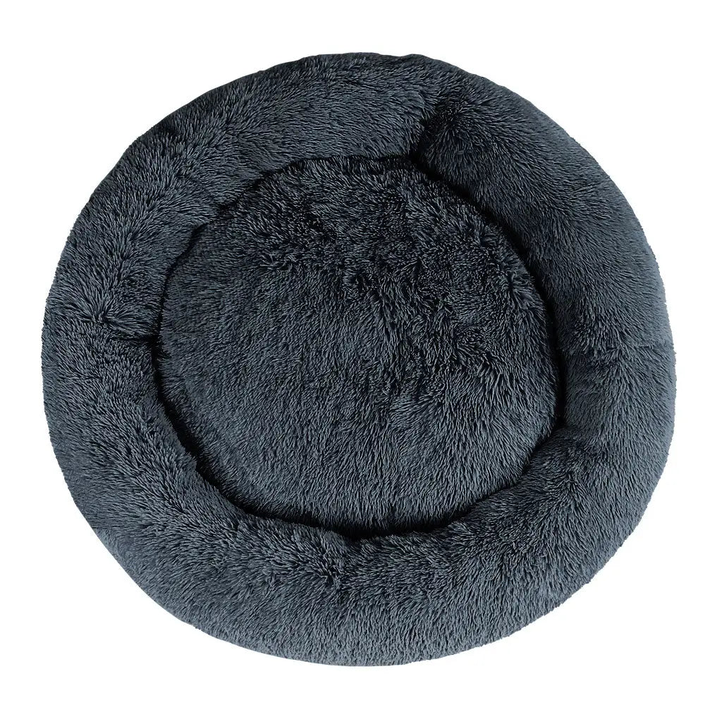 i.Pet Pet Bed Dog Cat 110cm Calming Extra Large Soft Plush Dark Grey - Pet Care > Dog Supplies > Dog Beds