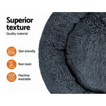 i.Pet Pet Bed Dog Cat 110cm Calming Extra Large Soft Plush Dark Grey - Pet Care > Dog Supplies > Dog Beds