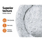 i.Pet Pet Bed Dog Cat 110cm Calming Extra Large Soft Plush Light Charcoal - Pet Care > Dog Supplies > Dog Beds