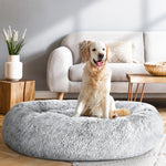 i.Pet Pet Bed Dog Cat 110cm Calming Extra Large Soft Plush Light Charcoal - Pet Care > Dog Supplies > Dog Beds