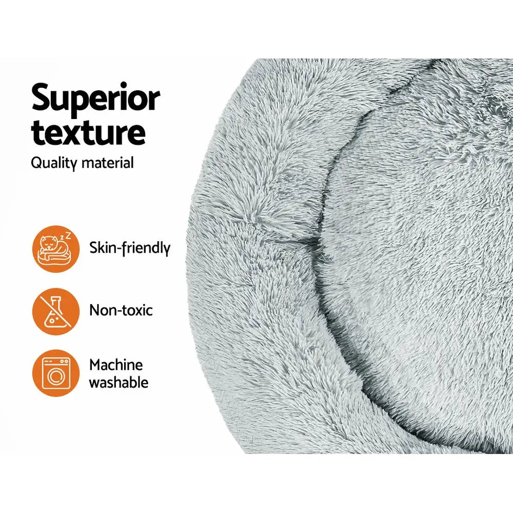 i.Pet Pet Bed Dog Cat 110cm Calming Extra Large Soft Plush Light Grey - Pet Care > Dog Supplies > Dog Beds