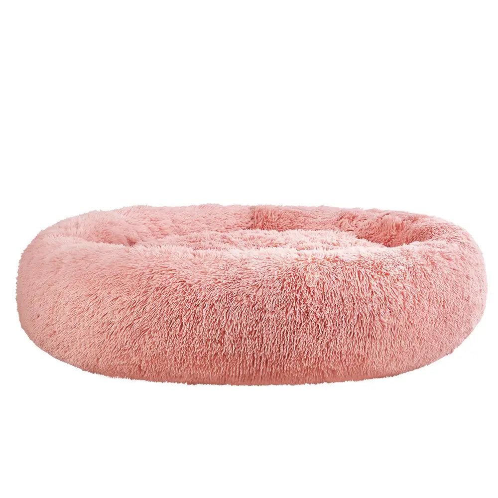i.Pet Pet Bed Dog Cat 110cm Calming Extra Large Soft Plush Pink - Pet Care > Dog Supplies > Dog Beds