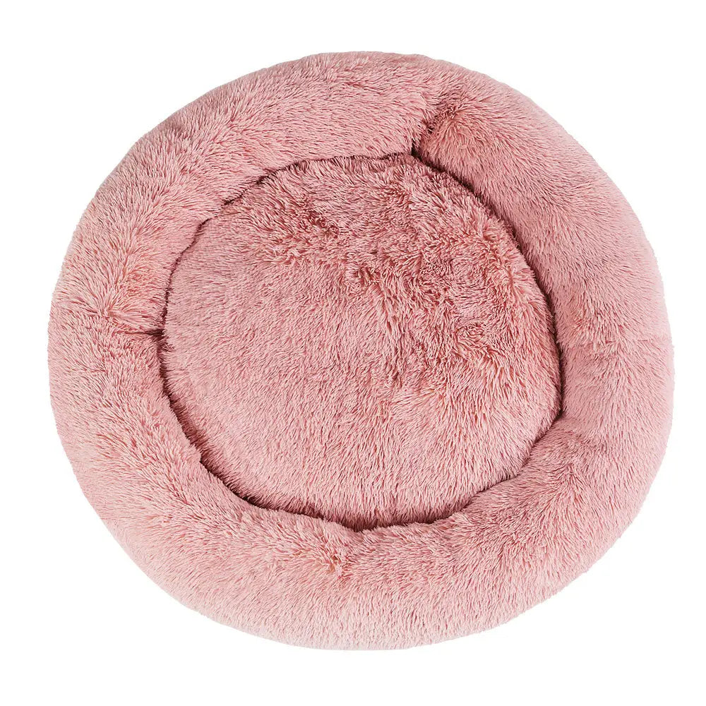 i.Pet Pet Bed Dog Cat 110cm Calming Extra Large Soft Plush Pink - Pet Care > Dog Supplies > Dog Beds