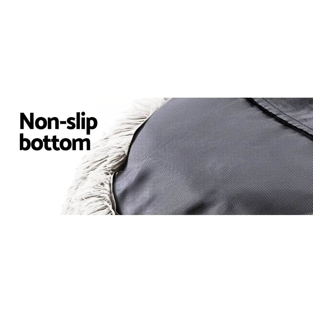 i.Pet Pet Bed Dog Cat 110cm Calming Extra Large Soft Plush White Brown - Pet Care > Dog Supplies > Dog Beds