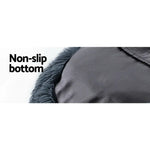 i.Pet Pet Bed Dog Cat 90cm Large Calming Soft Plush Bed Dark Grey - Pet Care > Dog Supplies > Dog Beds