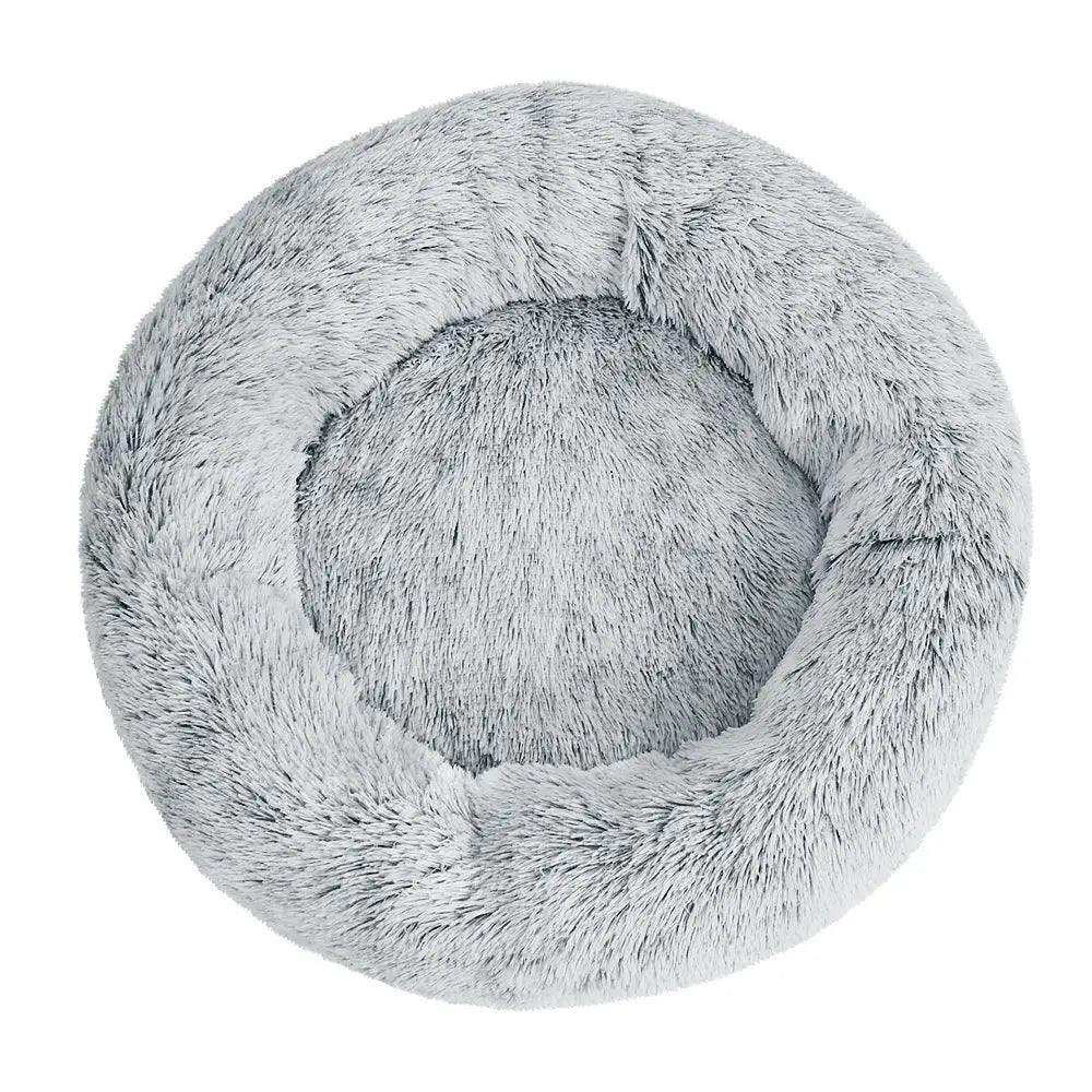 i.Pet Pet Bed Dog Cat 90cm Large Calming Soft Plush Light Charcoal - Pet Care > Dog Supplies > Dog Beds