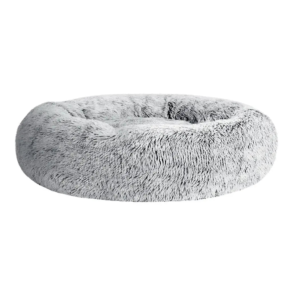 i.Pet Pet Bed Dog Cat 90cm Large Calming Soft Plush Light Charcoal - Pet Care > Dog Supplies > Dog Beds