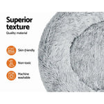 i.Pet Pet Bed Dog Cat 90cm Large Calming Soft Plush Light Charcoal - Pet Care > Dog Supplies > Dog Beds