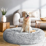 i.Pet Pet Bed Dog Cat 90cm Large Calming Soft Plush Light Charcoal - Pet Care > Dog Supplies > Dog Beds