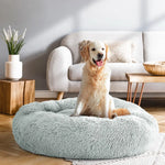 i.Pet Pet Bed Dog Cat 90cm Large Calming Soft Plush Light Grey - Pet Care > Dog Supplies > Dog Beds