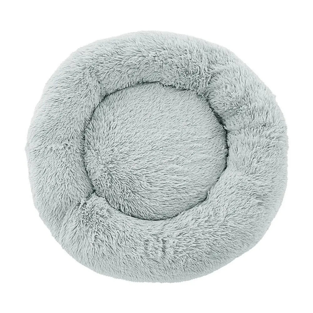 i.Pet Pet Bed Dog Cat 90cm Large Calming Soft Plush Light Grey - Pet Care > Dog Supplies > Dog Beds