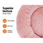 i.Pet Pet Bed Dog Cat 90cm Large Calming Soft Plush Pink - Pet Care > Dog Supplies > Dog Beds
