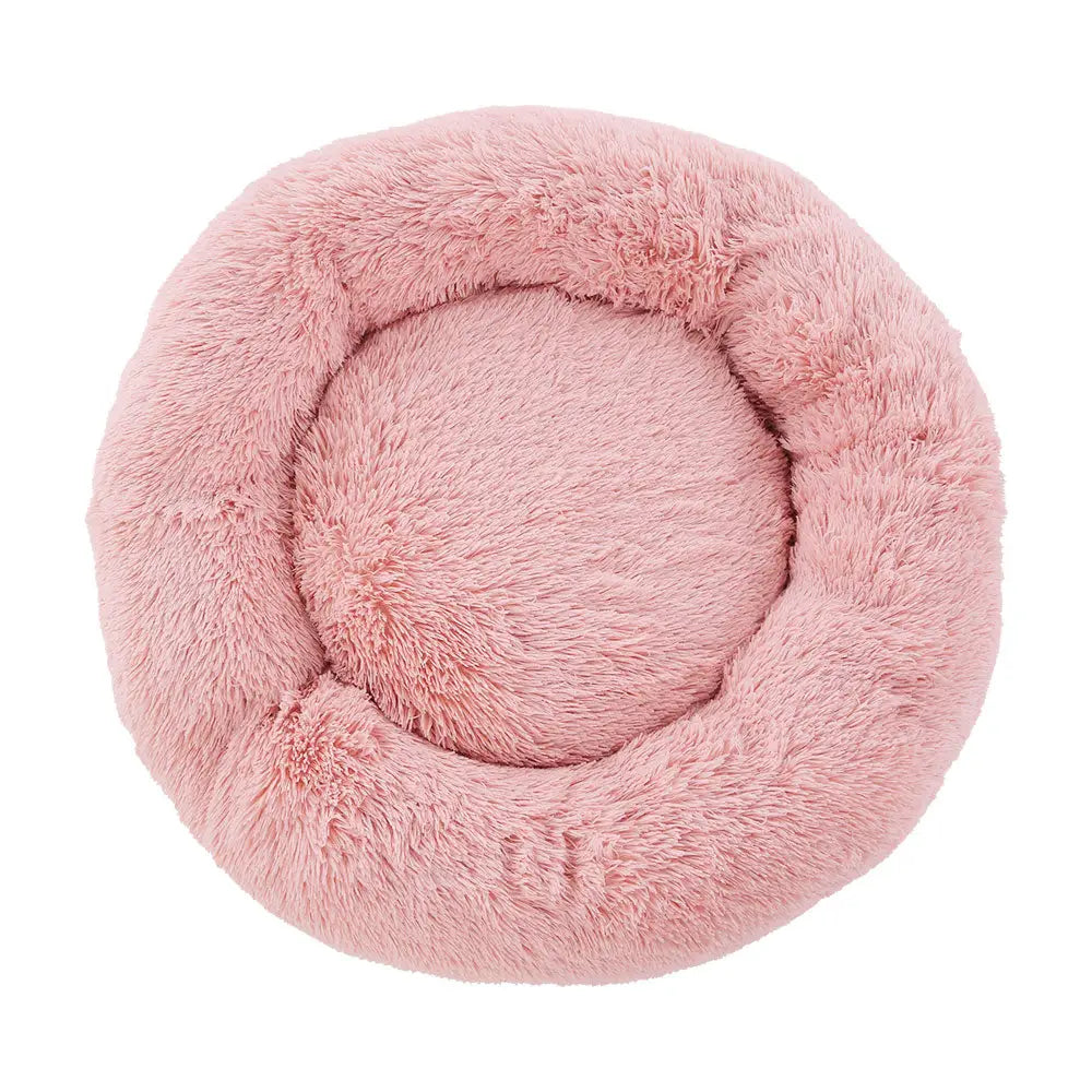 i.Pet Pet Bed Dog Cat 90cm Large Calming Soft Plush Pink - Pet Care > Dog Supplies > Dog Beds