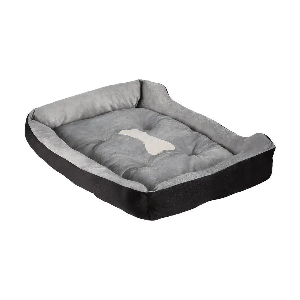 i.Pet Pet Bed Dog Cat Calming Soft Sleeping Comfy Plush Mat Cave Washable Black - Pet Care > Dog Supplies > Dog Beds
