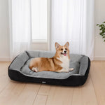 i.Pet Pet Bed Dog Cat Calming Soft Sleeping Comfy Plush Mat Cave Washable Black - Pet Care > Dog Supplies > Dog Beds