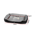 i.Pet Pet Bed Dog Cat Calming Soft Sleeping Comfy Plush Mat Cave Washable Black - Pet Care > Dog Supplies > Dog Beds