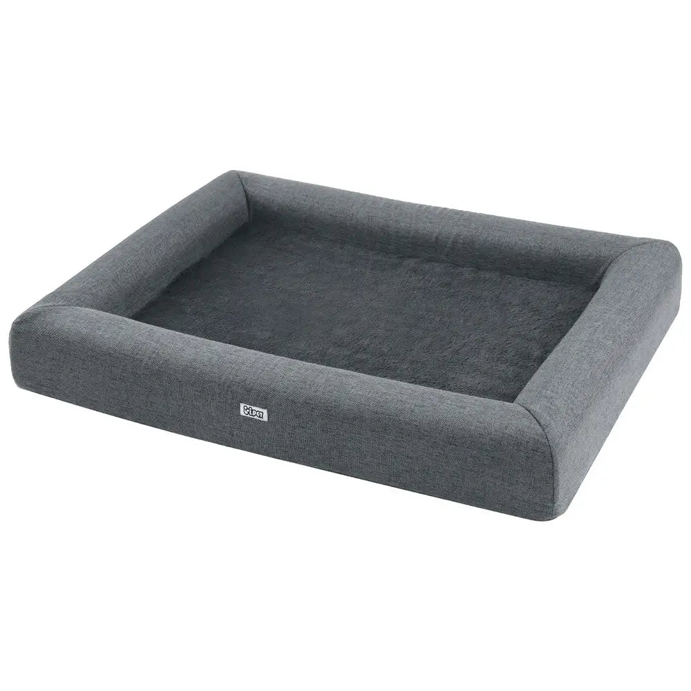 i.Pet Pet Bed Dog Cat Large Calming Soft Sofa Cushion Egg Crate Washable Grey - Pet Care > Dog Supplies > Dog Beds