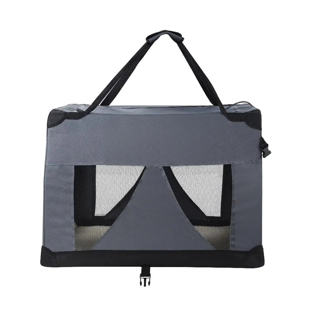 i.Pet Pet Carrier Soft Crate Dog Cat Travel 60x42CM Portable Foldable Car M - Pet Care > Cat Supplies > Cat Carriers &