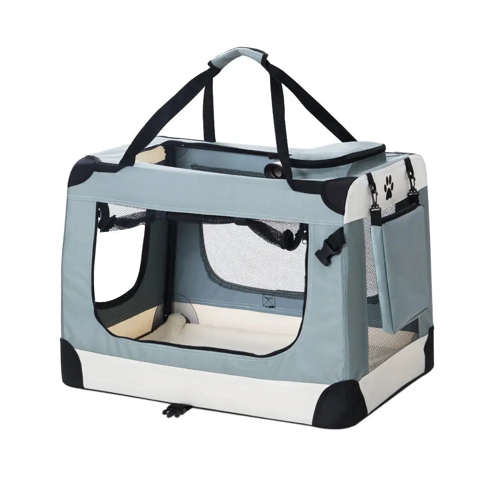 i.Pet Pet Carrier Soft Crate Dog Cat Travel 70x52CM Portable Foldable Car Large - Pet Care > Cat Supplies > Cat