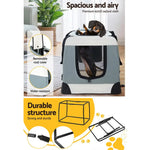 i.Pet Pet Carrier Soft Crate Dog Cat Travel 70x52CM Portable Foldable Car Large - Pet Care > Cat Supplies > Cat