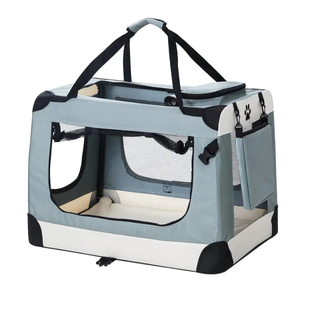 i.Pet Pet Carrier Soft Crate Dog Cat Travel 90x61CM Portable Foldable Car 2XL - Pet Care > Cat Supplies > Cat Carriers