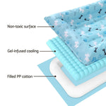 i.Pet Pet Cooling Mat Gel Dog Cat Self-cool Puppy Pad Large Bed Summer Blue - Pet Care > Dog Supplies > Dog Beds