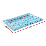 i.Pet Pet Cooling Mat Gel Dog Cat Self-cool Puppy Pad Large Bed Summer Blue - Pet Care > Dog Supplies > Dog Beds